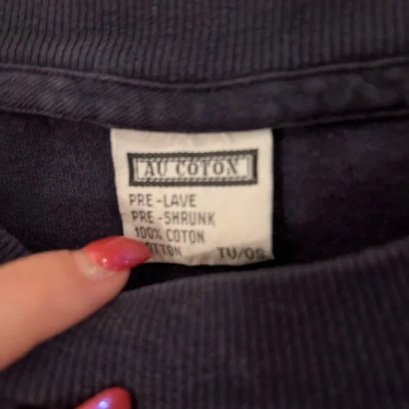 Au Coton Vintage Pre-Shrunk Cotton Short Sleeve Top O/S - Picture 2 of 6